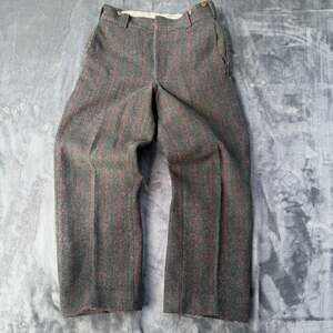 VTG 1960 LL Bean Wool Plaid Pants 30x27 Rare Made in USA